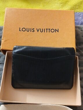 Louis Vuitton Black Epi Leather Compact Wallet